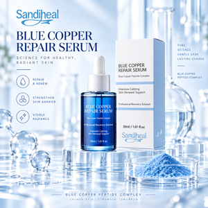 OEM ODM GHK-Cu 99.9% High Purity <b>Blue</b> Copper Peptide Facial Serum Custom Packaging Private Label - Product Image 6