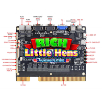 Carte de jeu PCB à monnayeur Rich Little Hens Vertical Skill Game Board Regular/Skill Preview pour machine de jeu d'arcade et d'amusement