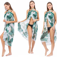 Strand Pareo Sarongs Groothandel Vrouwen Custom Print Strandkleding Bikini Cover Up Zomer Sexy