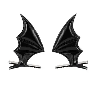 New dead day party hair grips prop cosplay hair pins wholesale halloween bat wing hair clips