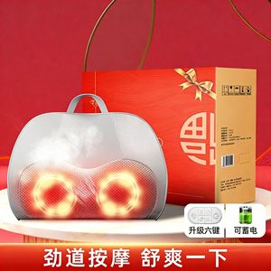 AUX <b>Neck</b> Shoulder Massager <b>Heated</b> Lumbar Back Massage Pillow Multi-Functional Body Relief <b>Pad</b> - Product Image 3