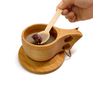 ช้อนส้อมไม้ไผ่คุณภาพสูงสำหรับงานแต่งงาน แบบ 2 in 1 ใช้ได้สองแบบ ขนาด 17 ซม. ขายส่ง - Product Image 4