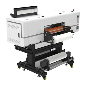 R5 60cm UV roll to roll printer crystal label uv printer all in one printing and laminating machine for AB film