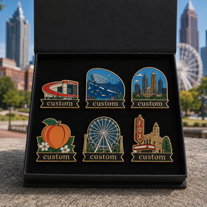 Set de Regalo de Pines Esmaltados Personalizados al por Mayor de Atlanta, Pines de Solapa del World Aquarium, Pines de Cultura Pop del <span class=keywords><strong>Sur</strong></span>, Souvenir Turístico, en Caja de Regalo - Product Image 1