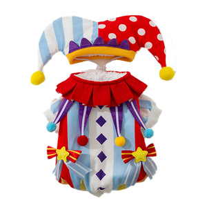 Disfraz de Payaso Azul para Mascotas, Vestido de Poliéster a Rayas para Perro, Ropa para las Cuatro Estaciones, para Fiestas - Product Image 5