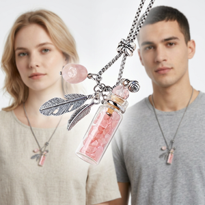 Collier bouteille d'énergie en cristal, gravier de cristal Reiki, pendentif pour huiles essentielles, breloque flacon de parfum en cristal - Product Image 6