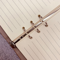 Classeur à 6 anneaux à feuilles mobiles rechargeable, porte-cartes de Journal à couverture rigide, planificateur, carnet de notes avec boucle de stylo