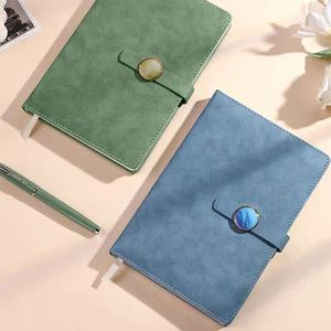 Ensemble de carnets personnalisés en cuir PU souple à couverture rigide, format A5, reliure cousue, 100 feuilles, haute qualité, pour bureau et école - Product Image 1