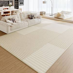 Nouveau <span class=keywords><strong>Tapis</strong></span> Moderne Minimaliste pour Salon, Style Crème, à Poils Longs, <span class=keywords><strong>Tapis</strong></span> de Chevet Domestique, <span class=keywords><strong>Tapis</strong></span> de Sol pour Chambre, Vente en Gros - Product Image 2