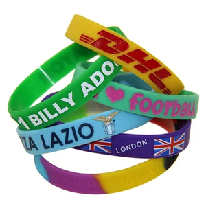 Boce Customize Debossed Color Filled Filled logo Text Clock Shape Luminous Silicone Wristband
