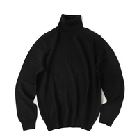 Pull Col Roulé d'Hiver en 100 % Cachemire et Laine Tricotée de Haute Qualité, Vente en Gros OEM, pour Femme, Chaud et Décontracté avec Logo Avant