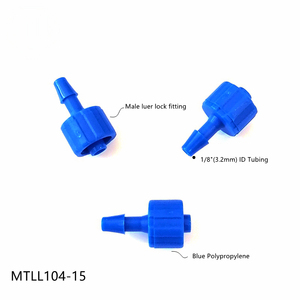 Conector de manguera de PP resistente a químicos 1/16 3/32 1/8 5/32 3/16 1/4, adaptador Luer Lock de plástico macho y hembra para tuberías, accesorio Luer - Product Image 2