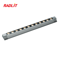 Bande lumineuse LED moderne en aluminium anti-éblouissement avec capteur de geste, finition brossée, écologique, pour cuisine intérieure, armoire, DC12V