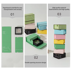 Vitrine <span class=keywords><strong>de</strong></span> présentation à suspension 3D flottante transparente en PVC, boîte à bijoux anti-poussière pliable avec emballage en <span class=keywords><strong>film</strong></span> PE - Product Image 2