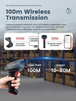 Pemindai Barcode Nirkabel XB-D15BT Syble Supermarket 1D 2D QR Code Reader Penghitung Harga dengan Cradle