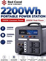 Centrale Électrique Portable OEM 2000W 1500W 2200Wh, Générateur Solaire 220V pour Maison, Camping, Voyage, Urgence et Secours