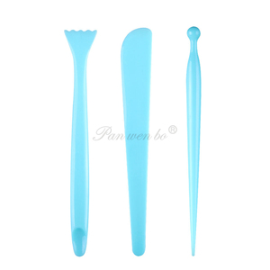 Ensemble d'outils de modelage portables Panwenbo pour artistes, pour enfants et débutants, 3 pièces, couteaux de sculpture en plastique ABS, argile bleue, poterie - Product Image 1