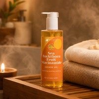 Gel Douche Éclaircissant à l'Argousier et Niacinamide pour Peaux Ternes et Irrégulières – Hydratant et Nourrissant
