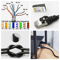 Cable de Red Cat6 con Revestimiento de PVC, Cables de Comunicación con Certificación CE ROHS, Cable Ethernet para Monitoreo de Seguridad en Edificios Comerciales