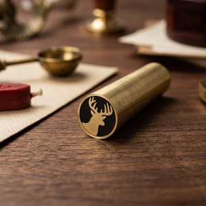 Broches de couteau en mosaïque de laiton en forme de tête de cerf, pour découpe à fil EDM |   Attache de poignée de couteau de chasse artisanal OEM |   Qualité industrielle - Product Image 2