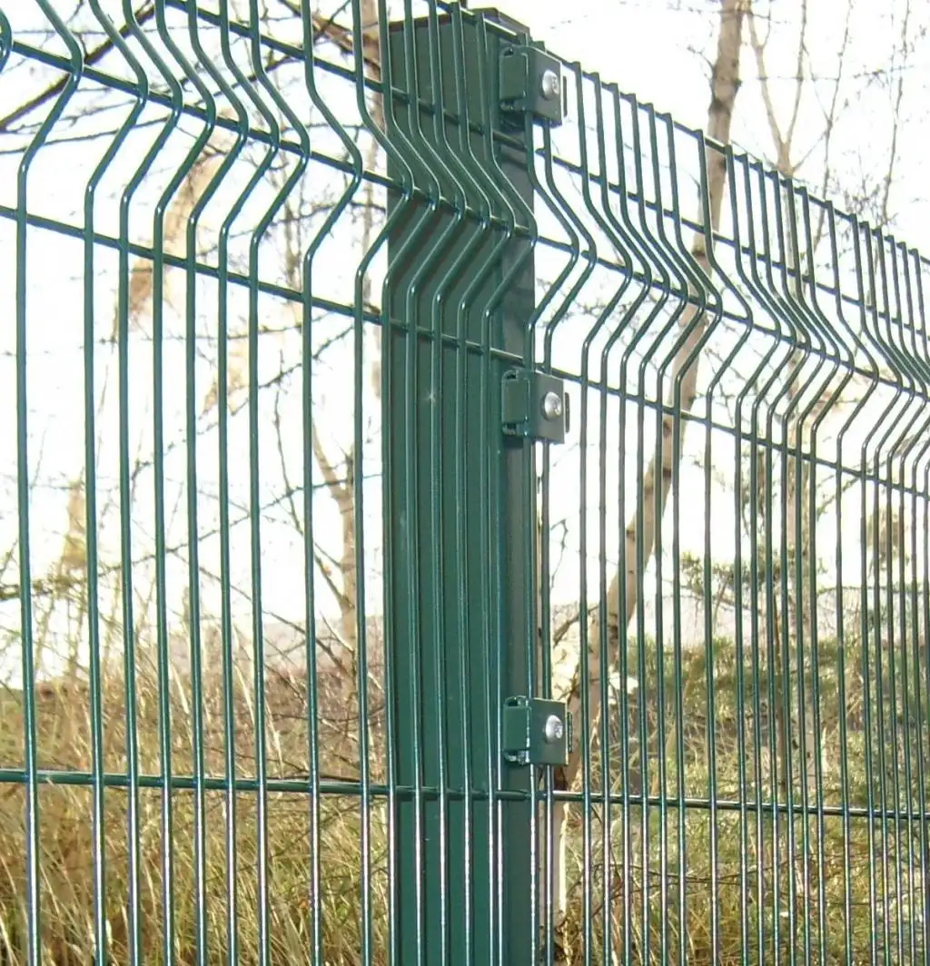 Hàng rào màu xanh lá cây trellis PVC tráng an ninh điện hàn dây lưới hàng rào cho Hà Bắc