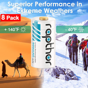 Аккумуляторы Rapthor 8 шт., 3.7В, 900мАч, литиевые, перезаряжаемые, тип CR123A, с зарядным устройством, совместимые с камерами Arlo, фонариками, датчиками - Product Image 4