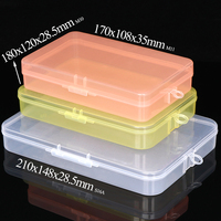 SUNSHING Organisateur en plastique à couvercle rabattable multi-usages, boîtes en plastique transparentes rectangulaires pour bijoux, trousse à crayons, rangement