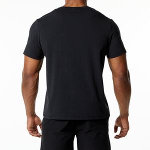 เสื้อยืดสีดำคุณภาพสูงสำหรับผู้ชายและผู้หญิง ผลิตจากผ้าฝ้ายซูพิมา/ปีมา ออร์แกนิค 100% น้ำหนักมาก ขายส่งจำนวนมากแบบกำหนดเองได้ - Product Image 5