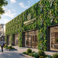 Nouveau Panneau Mural de Haie Végétale Artificielle Tropicale 2026 pour Aménagement Intérieur/Extérieur, Terrasses et Décoration de Bar