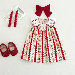 Abito Estivo 2026 per Bambine e Neonate, <span class=keywords><strong>Vestito</strong></span> Principessa con Volant e Ricamo a <span class=keywords><strong>Coniglio</strong></span>, Senza Maniche - Product Image 3