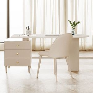 Escritorio de Computadora Moderno y Minimalista con Cajón, Escritorio Blanco para Oficina, Hogar, Estudio, Dormitorio, Apartamento Pequeño, Estación de Trabajo - Product Image 4