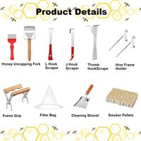Kit de démarrage pour apiculteur de 30 pièces - Ensemble complet d'équipements et d'outils pour ruche avec veste de protection