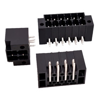 Connecteur à broches compact à double rangée à angle droit pour PCB, pas de 3,50 mm, avec verrouillage par clé - Bloc de bornes sans soudure 2-24P