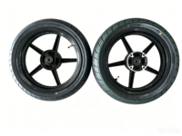 HSKABIN Nouveau pneu de rechange tout-terrain 120/70-14 et 110/70-14 pour moto, avec chambre à air, compatible Razor/T E-bike, garantie 12 mois