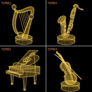 Escultura Luminosa Artística LED 3D Gigante Personalizada de Instrumentos Musicales, Silueta de Violín, Arpa, <span class=keywords><strong>Piano</strong></span>, Decoración <span class=keywords><strong>para</strong></span> el Día de Año Nuevo - Product Image 1