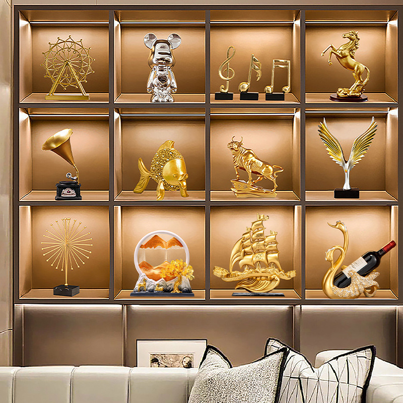 K&B European Gold Interior Decoration Home Decorative Ornament Luxury Gold Ceramic Home Decoration · image 3