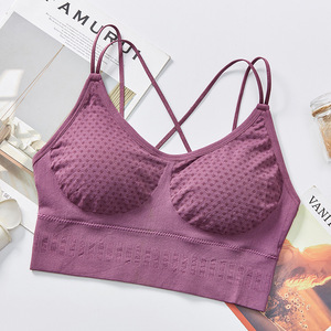 Vendita calda Delle <span class=keywords><strong>Donne</strong></span> di Un Pezzo Senza Soluzione di Continuità Back Bellezza Reggiseno Imbottito Sonno di Forma Fisica di Yoga In Esecuzione Reggiseno - Product Image 4