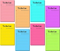 Bloc-notes adhésif promotionnel pour liste de choses à faire, liste de contrôle, petits notes de planification, liste de courses pour réfrigérateur, rappels