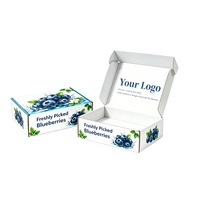 Boîtes d'expédition en carton ondulé recyclables avec impression couleur personnalisée du logo, écologiques et réutilisables pour l'emballage de fruits frais et de cadeaux