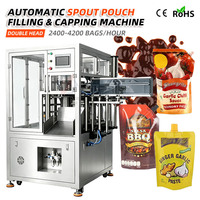 Machine de remplissage automatique de pâte de gingembre et d'ail, machine de remplissage de sauce BBQ au poivre en sachets à bec verseur