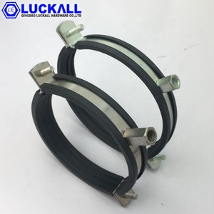 Collier de serrage suspendu en acier inoxydable poli de haute qualité 304 de 3 pouces pour raccord de tuyauterie avec collier de serrage fendu en caoutchouc - Product Image 3