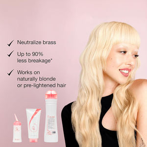 Neutralisant <span class=keywords><strong>Blond</strong></span> Q8 - Tonifiant Liquide Permanent pour Cheveux |   Neutraliser le laiton |   Tons blonds d'apparence saine |   Végan et sans parabènes - Product Image 1