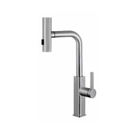 Robinet de cuisine en acier inoxydable avec douchette extractible flexible et finition brossée pour évier – Vente directe fabricant