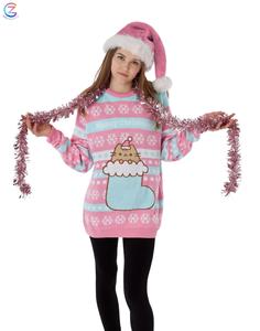 Wholesale <strong>Women's</strong> Knit <strong>Tops</strong> <strong>Xmas</strong> Knitwear Jumper Custom Manufacturers Winter Ugly Christmas Sweater <strong>For</strong> <strong>Women</strong> - Product Image 1
