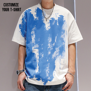 100% Cotton Men's Oversized T-Shirts Quality Custom Logo 180gsm <b>Blank</b> T-Shirt 220gsm Fabric <b>Weight</b> Photo Print Pattern Type Tee - Product Image 1