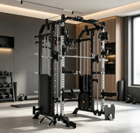 Station de fitness multifonction tout-en-un pour la maison : Rack de squat, machine Smith, équipement d'entraînement pour les épaules, la poitrine et les jambes
