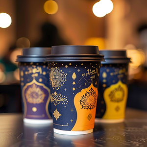 AT PACK kustom Foil emas 12Oz 16Oz 20Oz cangkir kafe perlengkapan kedai kopi kustom cangkir kopi cangkir kertas sekali pakai untuk minuman panas - Product Image 4