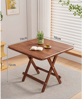 Table à manger carrée pliable au design moderne, petite table portable pour une utilisation intérieure et extérieure, idéale pour les petites familles et les maisons de location