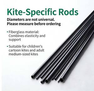 قضبان طائرات ورقية مرنة من الألياف الزجاجية بسماكات 0.5 ملم و1 ملم و1.5 ملم و2 ملم و3 ملم مع خدمة تخصيص الطول والقطع - Product Image 2