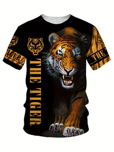 Maglietta <span class=keywords><strong>da</strong></span> uomo con stampa <span class=keywords><strong>leone</strong></span>, maglietta girocollo Casual a manica corta, <span class=keywords><strong>abbigliamento</strong></span> <span class=keywords><strong>da</strong></span> uomo per l'estate all'aperto - Product Image 5